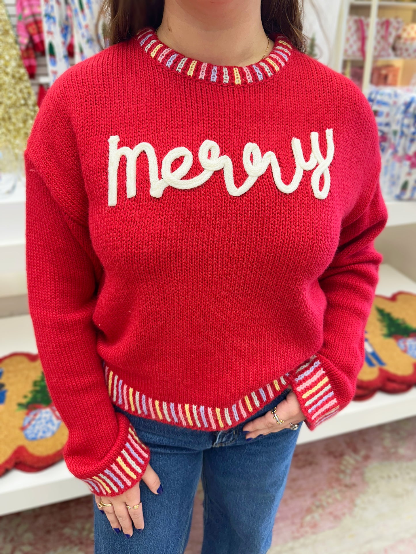 Merry Christmas Sweater (Red)