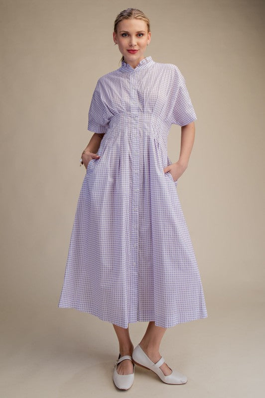 Grace Lavender Gingham Dress