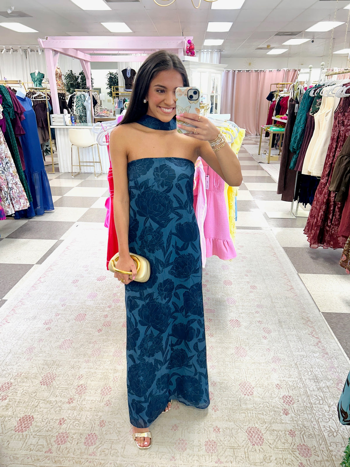 Midnight Bloom Maxi Dress