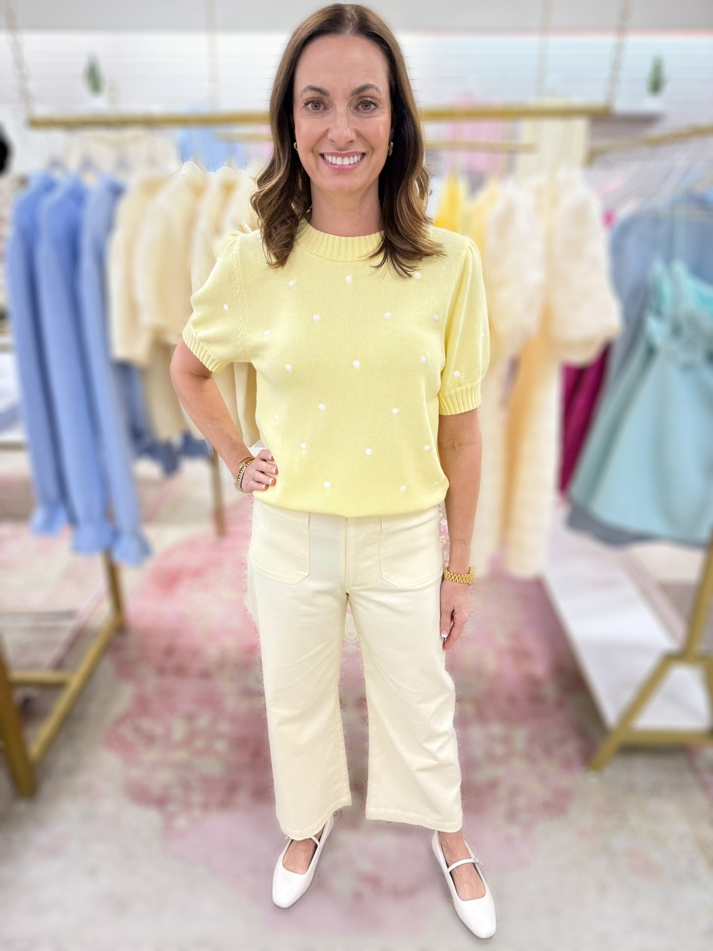 GiGi Yellow Patch Pocket Pants