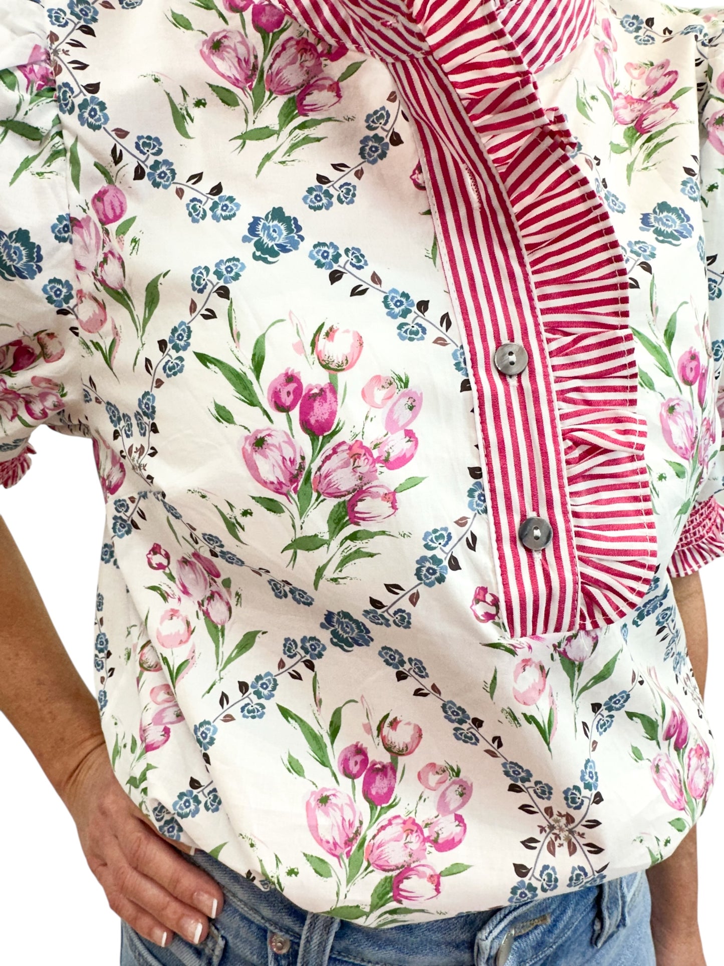 Tulips and Stripes Top