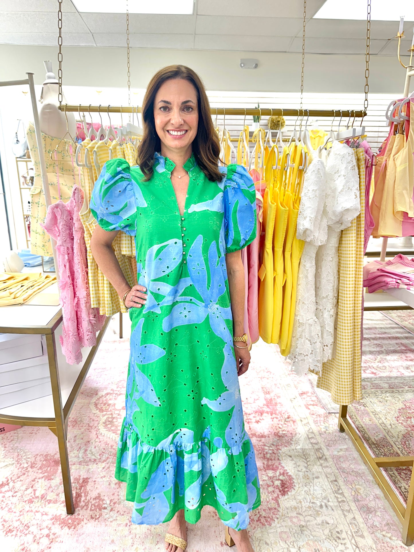 Seaside Garden Midi Dress