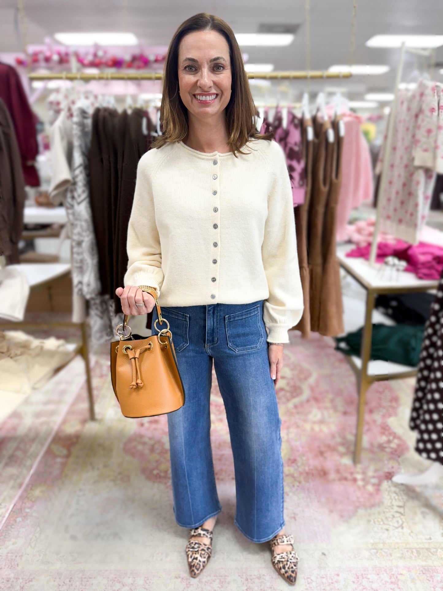 Cream Button Sweater