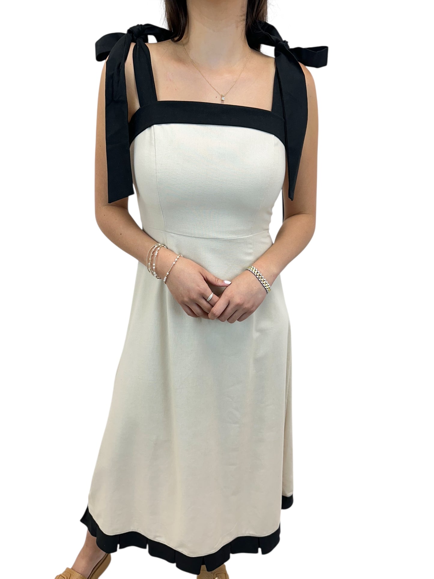 The Black Tie Midi Dress