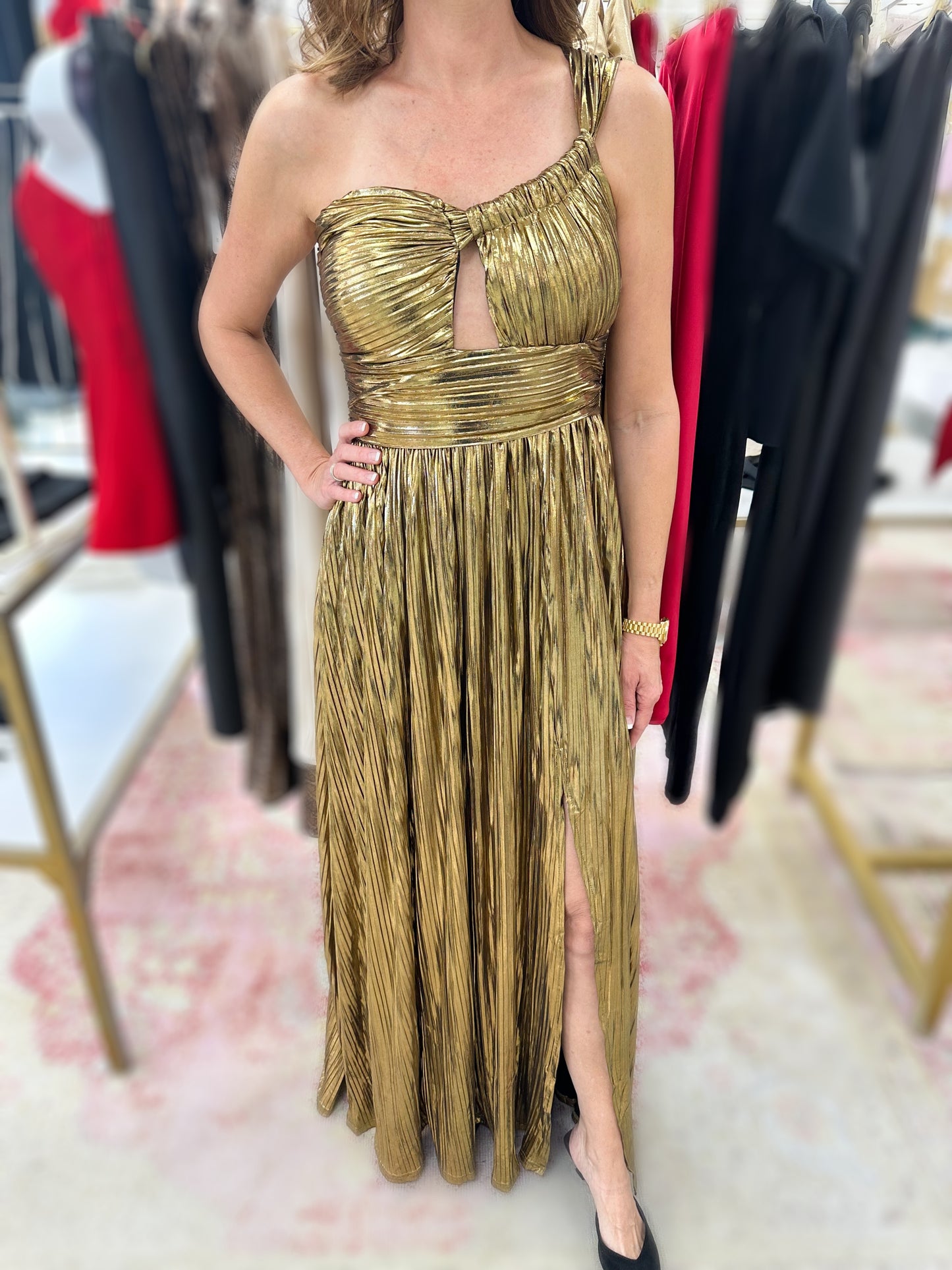 Eden Metallic Gold Dress