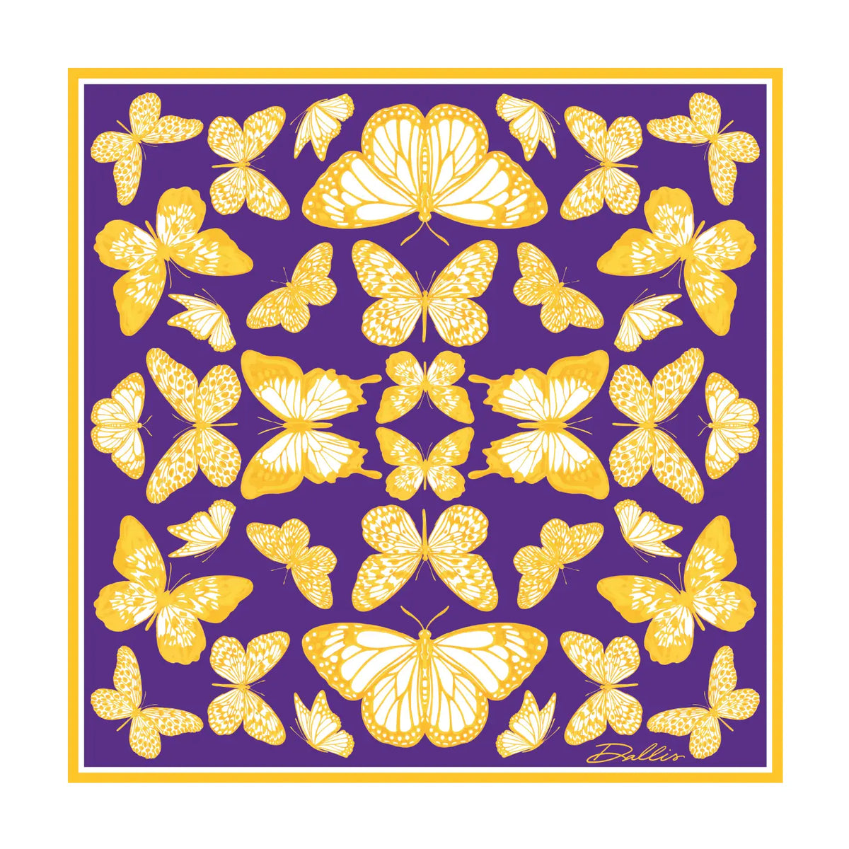 The Mariposa Scarf in Purple & Gold