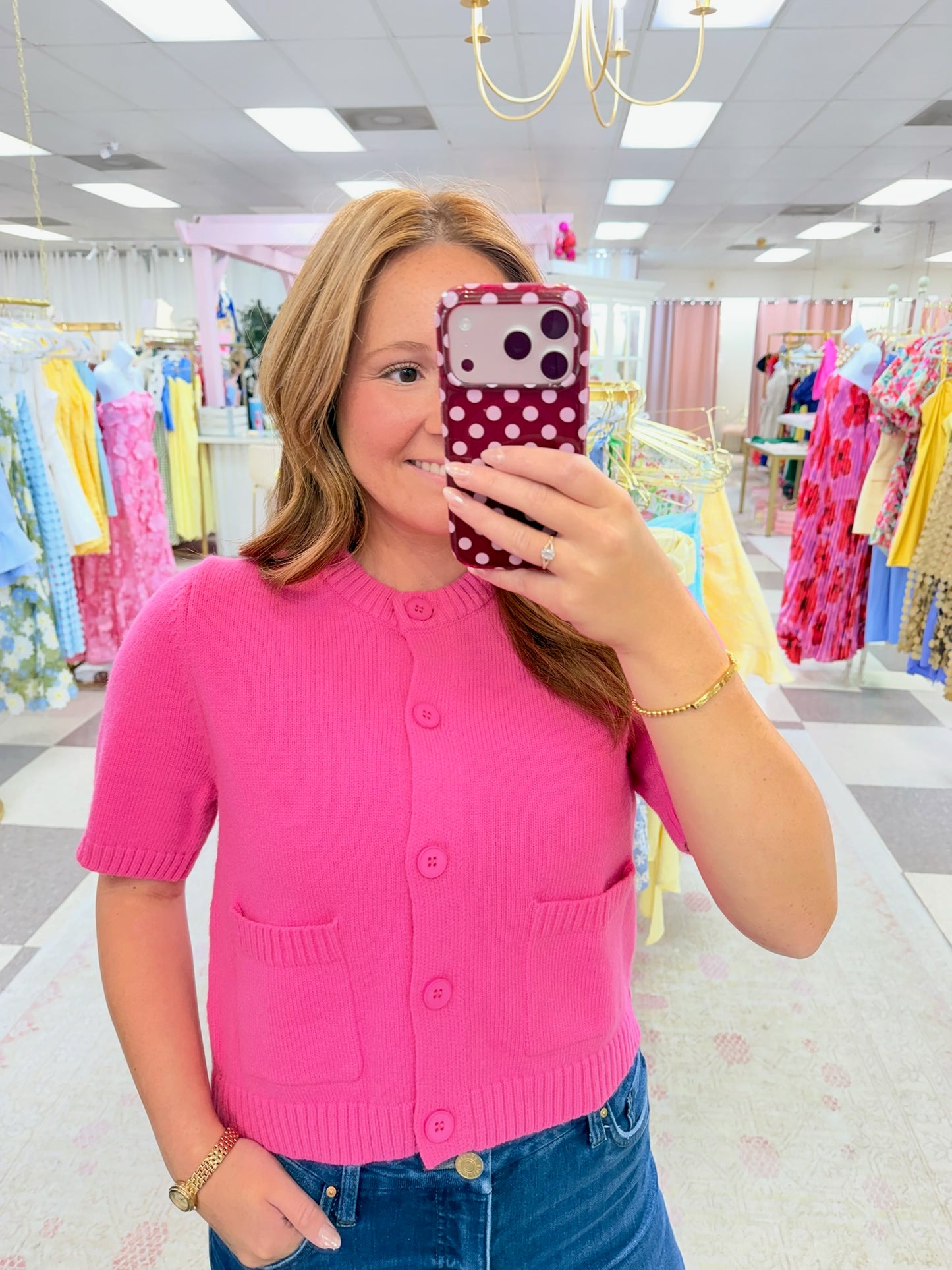 Pink Social Club Cardigan Sweater