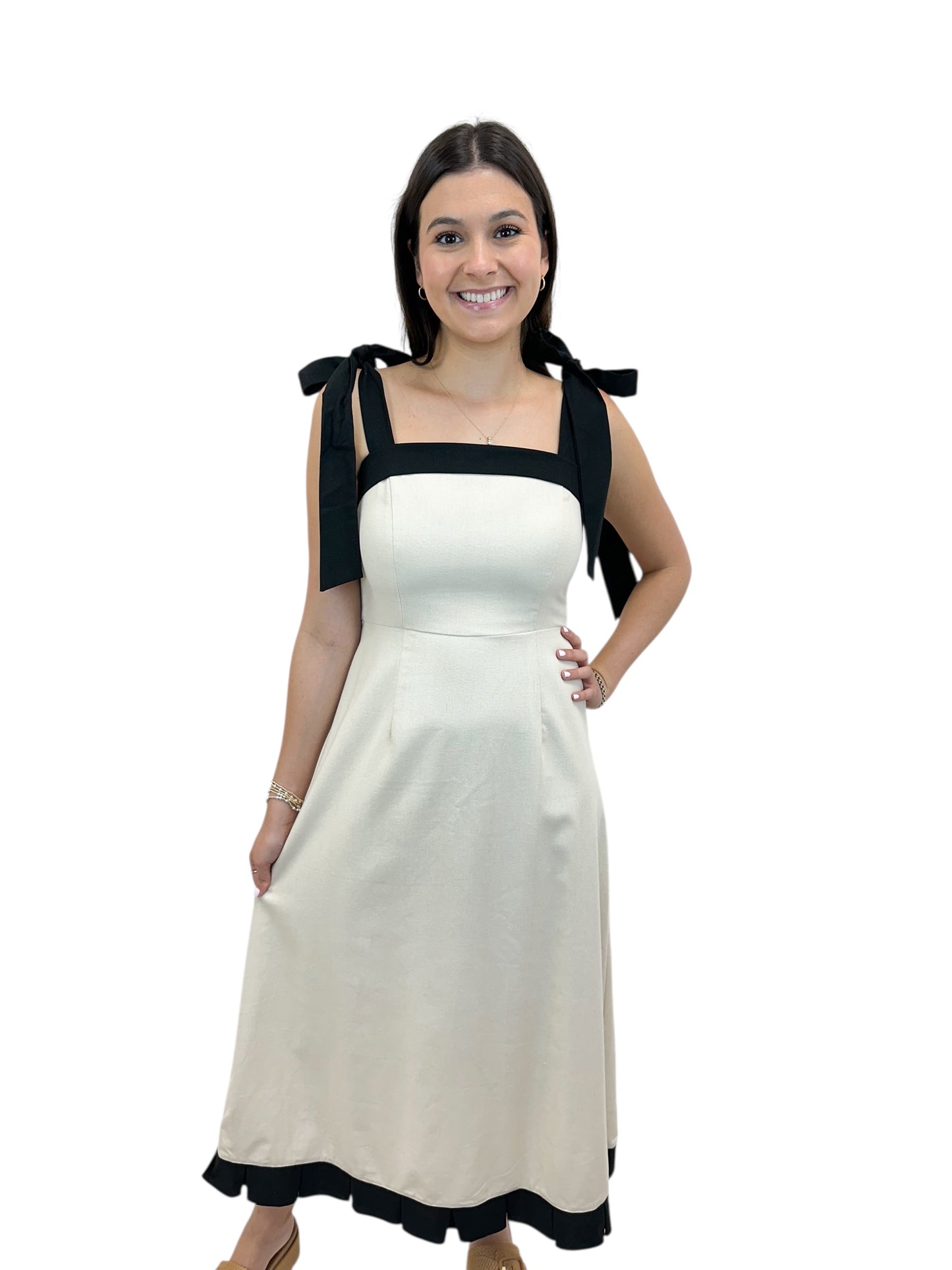 The Black Tie Midi Dress