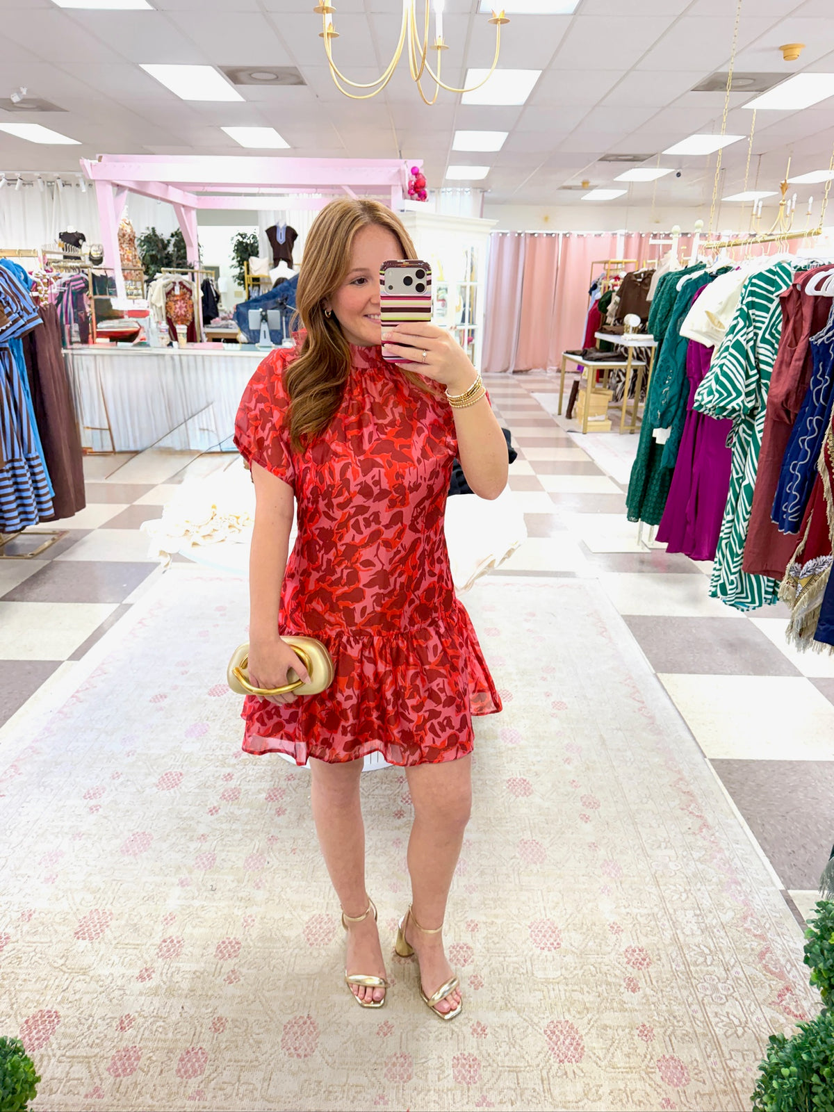 Rosalie Floral Chiffon Mini Dress