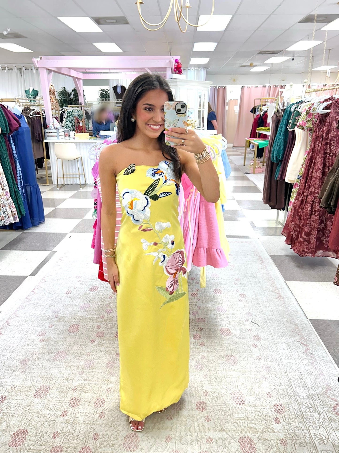 Lemon Blossom Midi Dress
