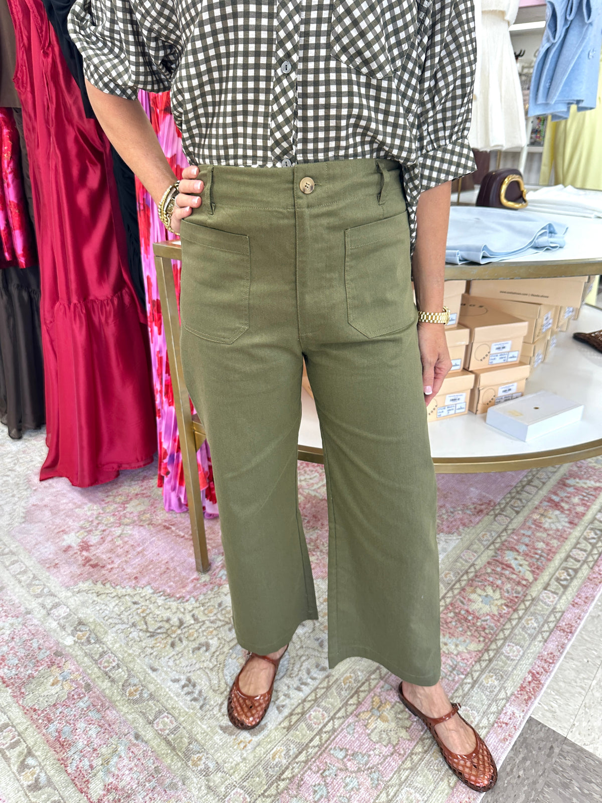 GiGi Patch Pocket Pants (Olive)