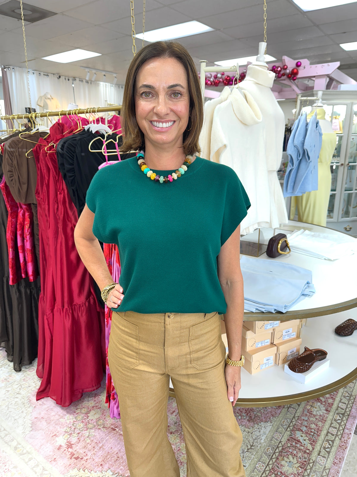Sheila Lightweight Sweater (Pine)