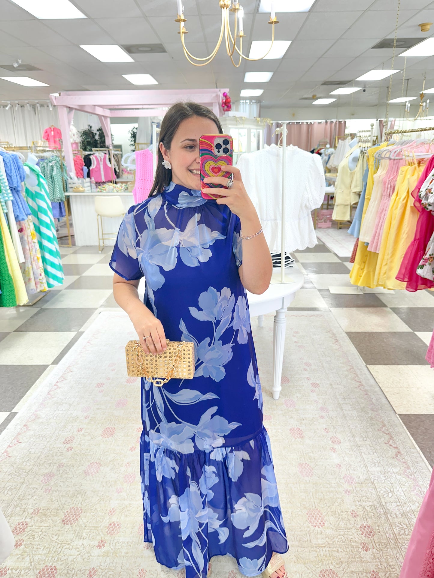 Blue Organza Dreams Maxi dress