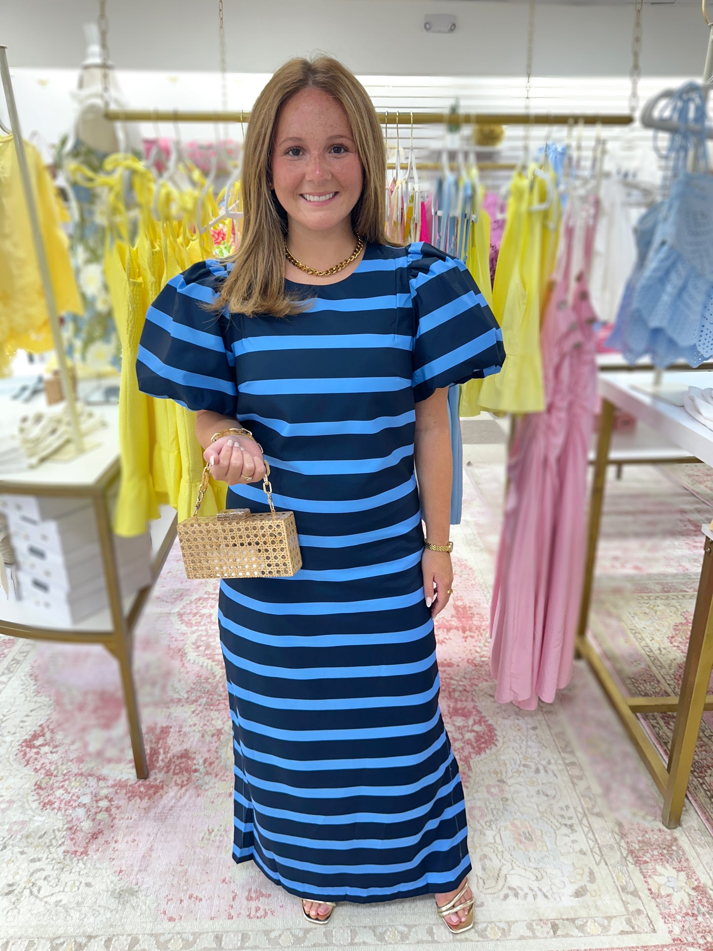 Nantucket Nights Striped Maxi Dress