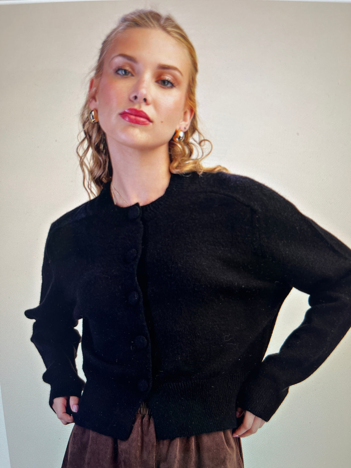 Black Button Down Sweater