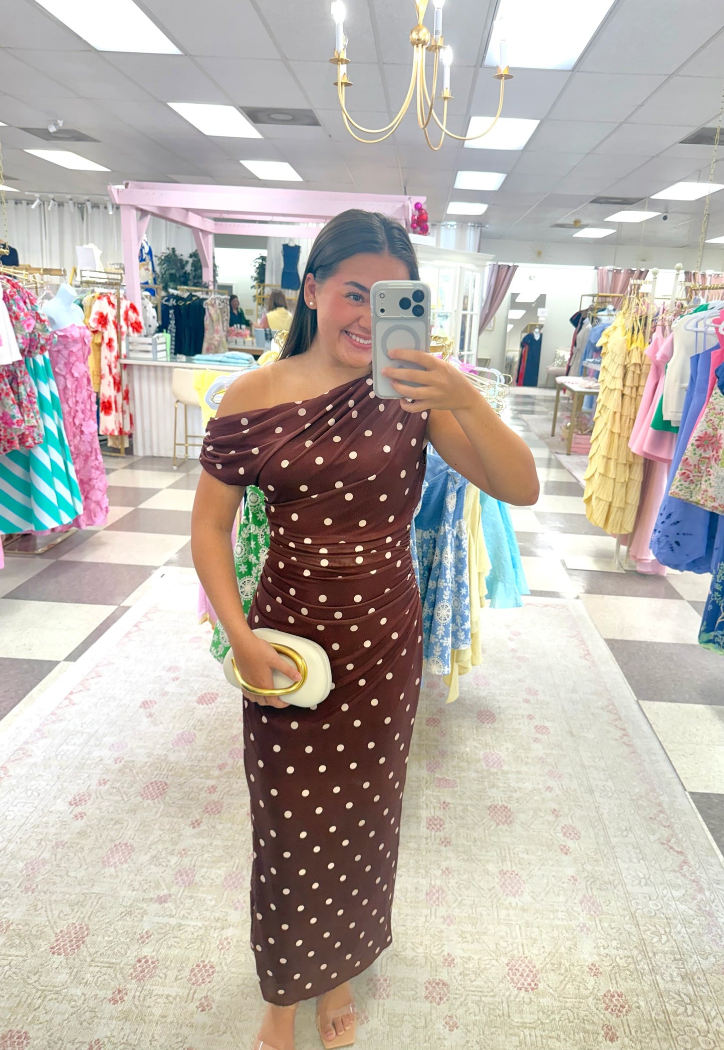 Paris Dot Midi Dress