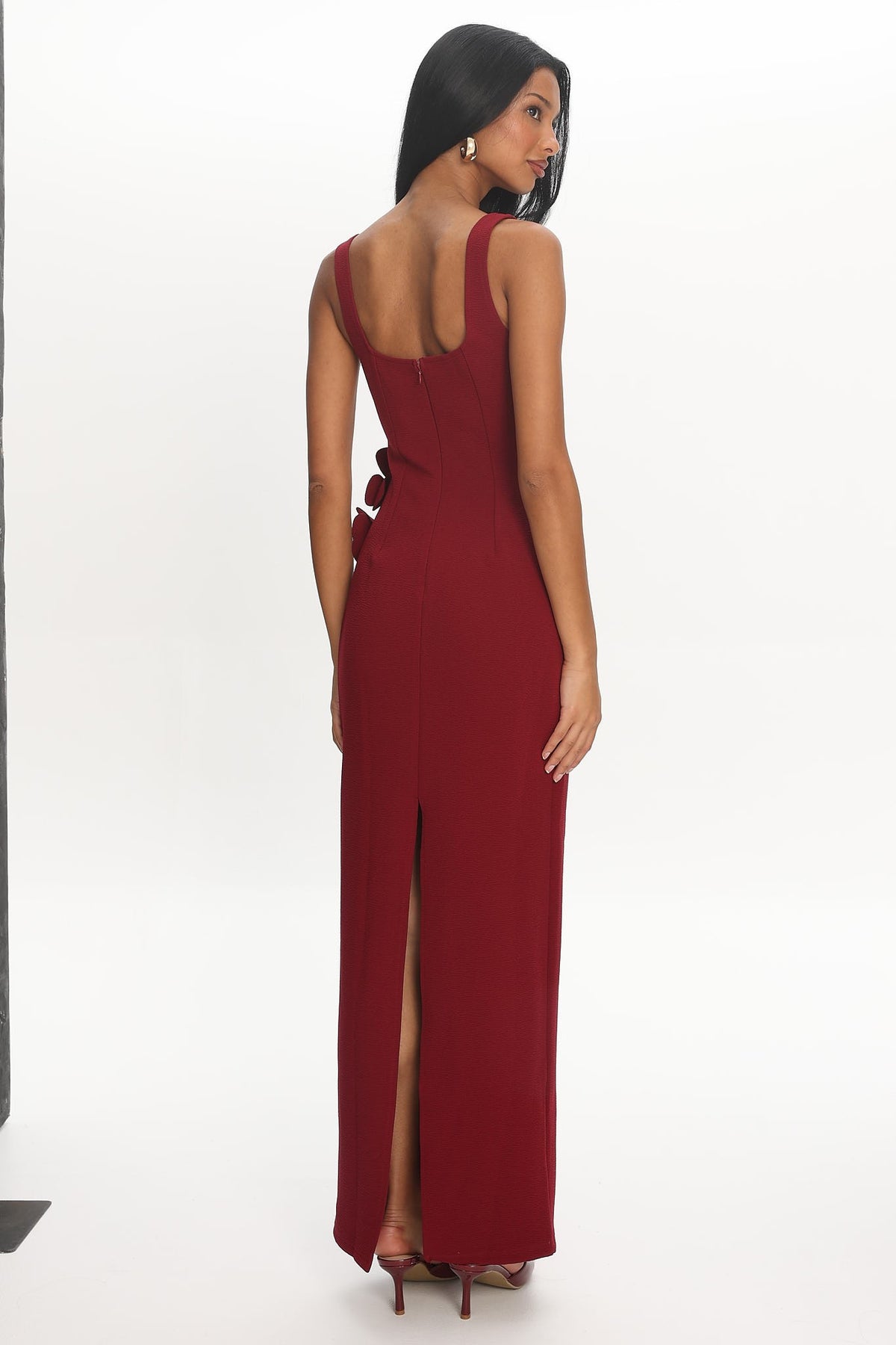 The Rosalie With 3D Floral Maxi Dress