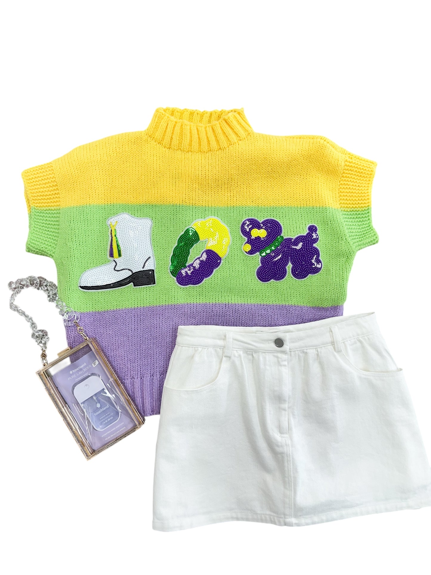 Mardi Gras Party Sweater