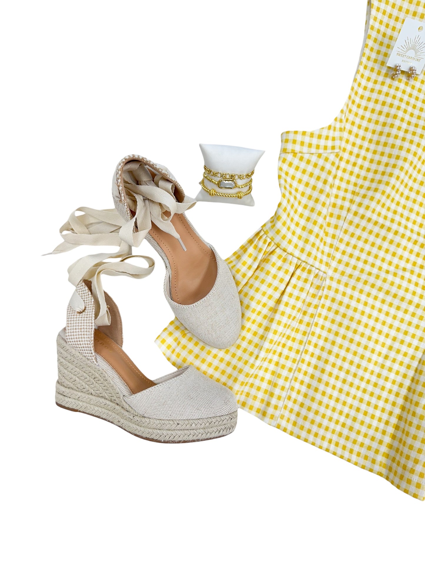 Espadrille Wedge Shoe (Beige Linen)