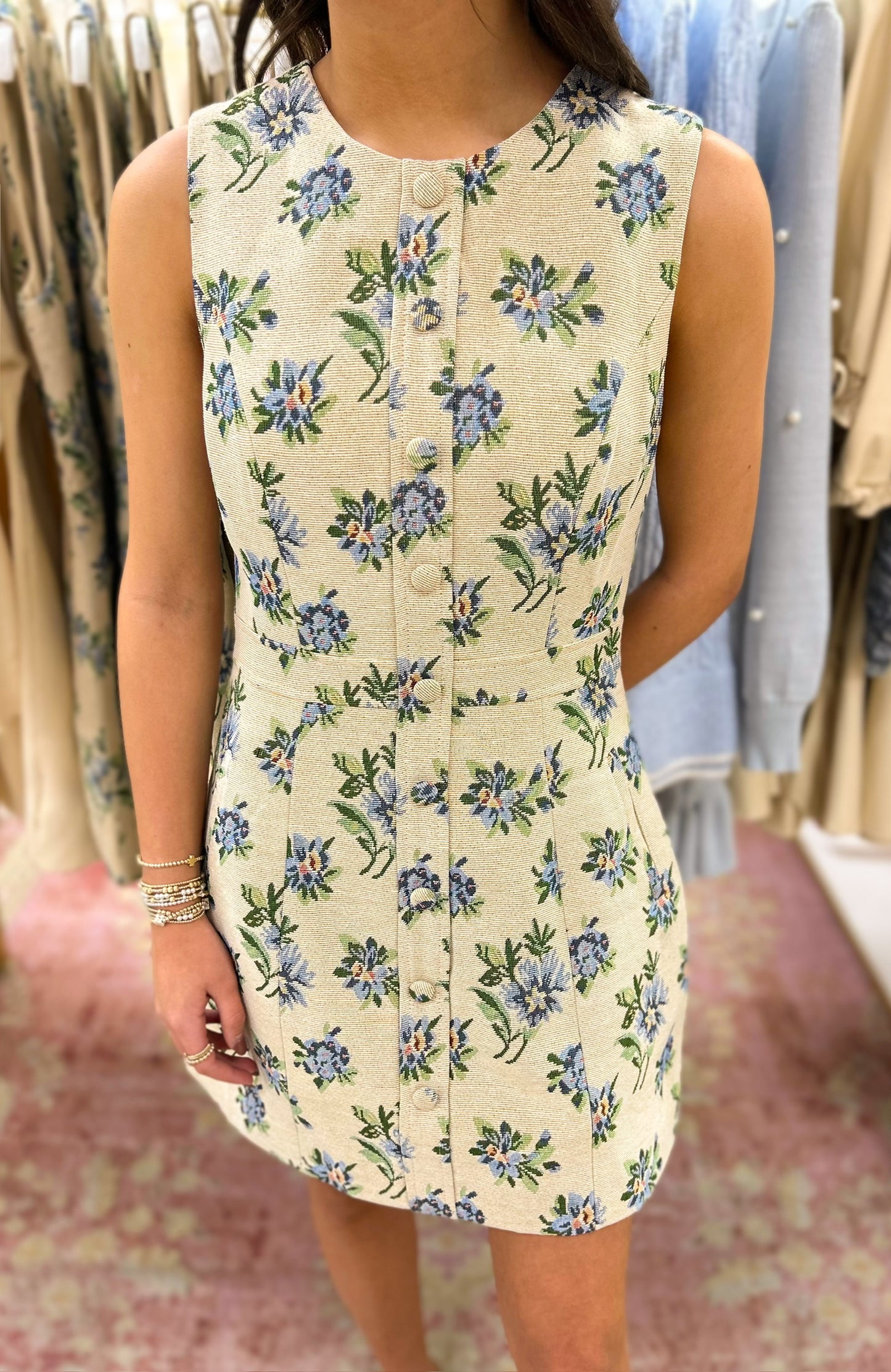 Melissa Floral Jacquard Dress