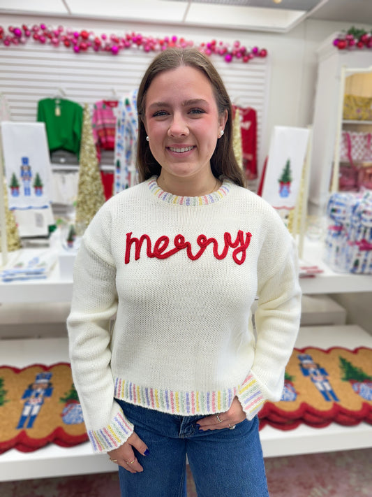 Merry Christmas Sweater (White)