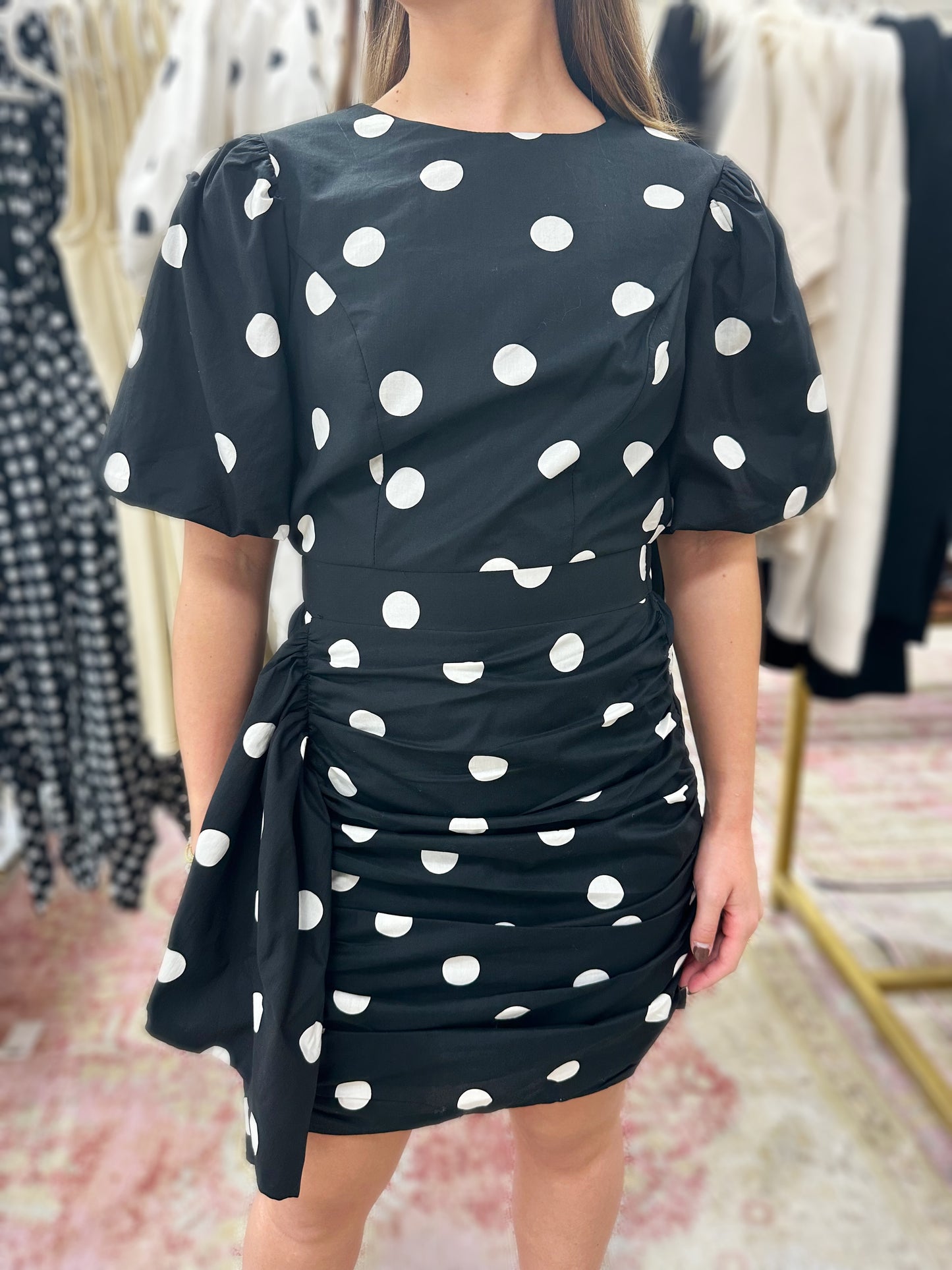 Sam Black & White Polka Dot Dress