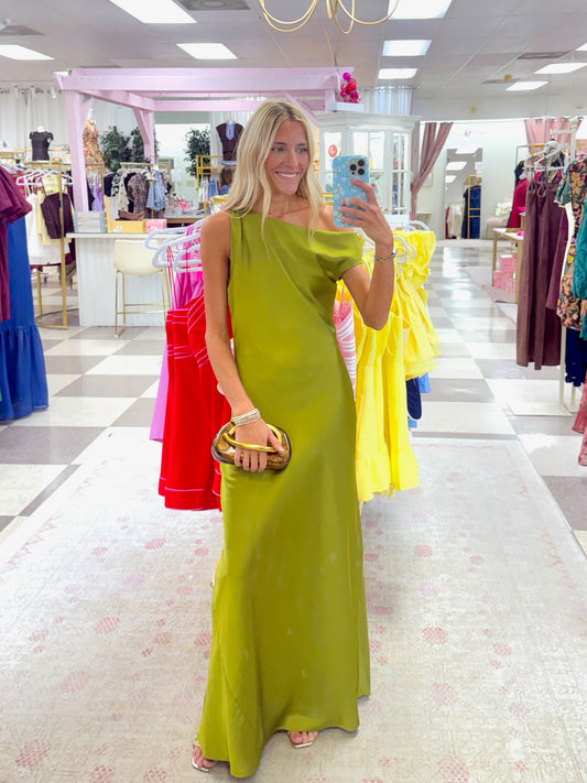 Meet Me For Martinis Formal Dress (Olive)