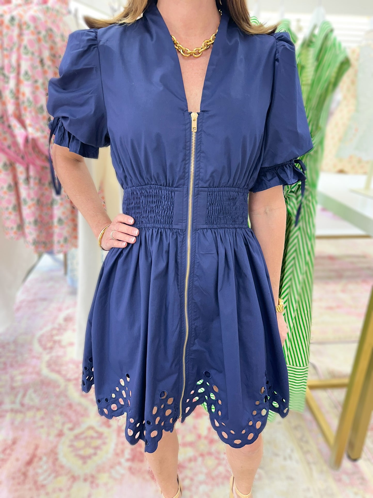 Campbell Mini Dress (Navy)