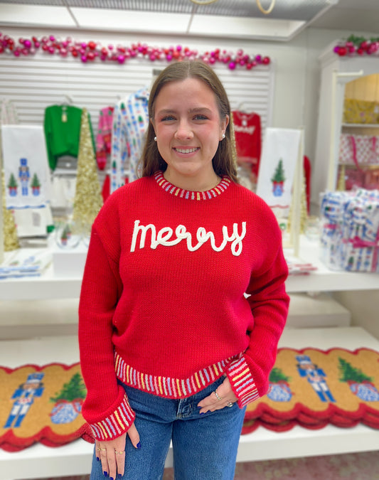 Merry Christmas Sweater (Red)