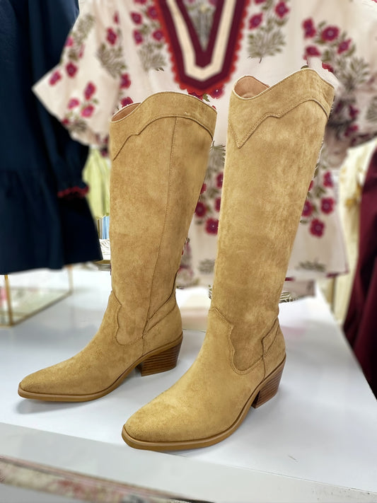 Camel Suede Boots