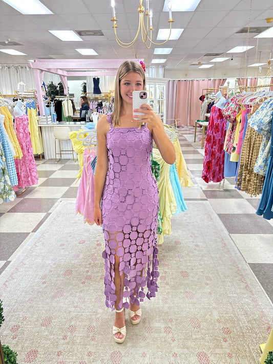 Geo Midi Dress (Purple)