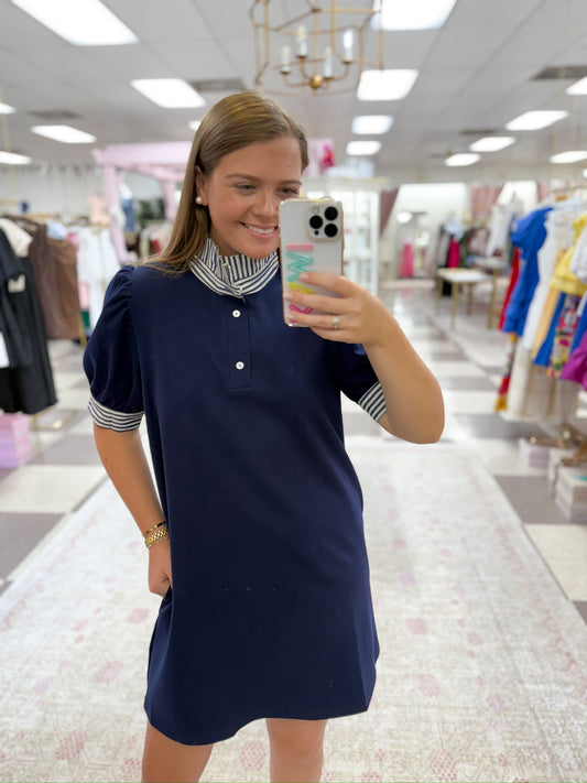 Polo Dress (Navy)