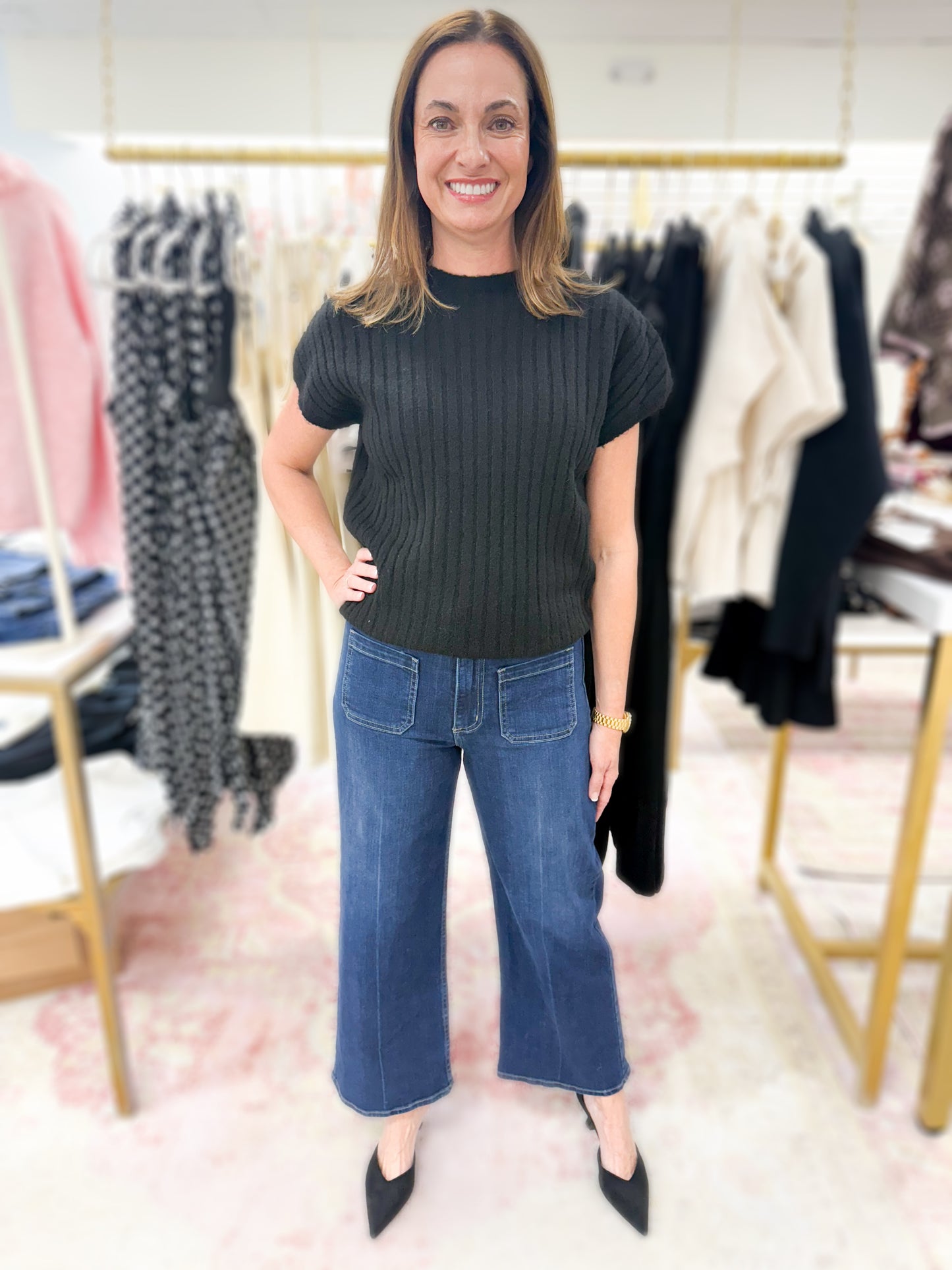 Shiloh Black Sweater Top