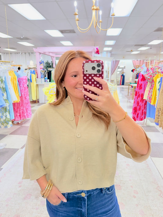 Fall Oats Button Down Sweater
