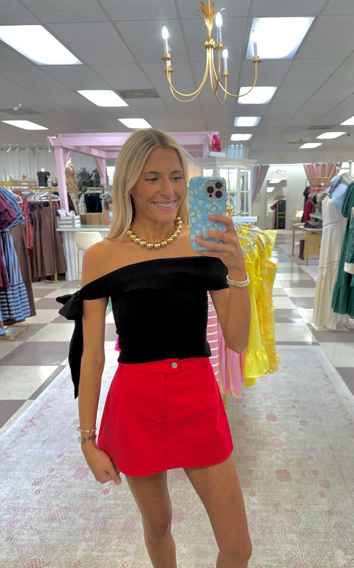 Off the Shoulder Cropped Sweater ( Black)