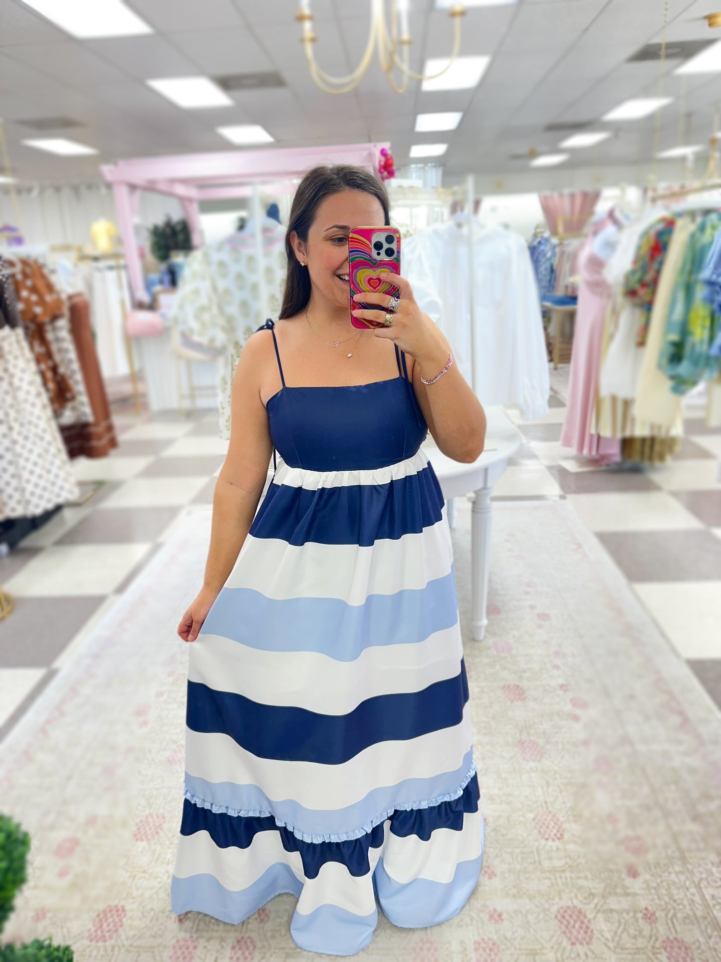 Coastal Stripe Midi Dress
