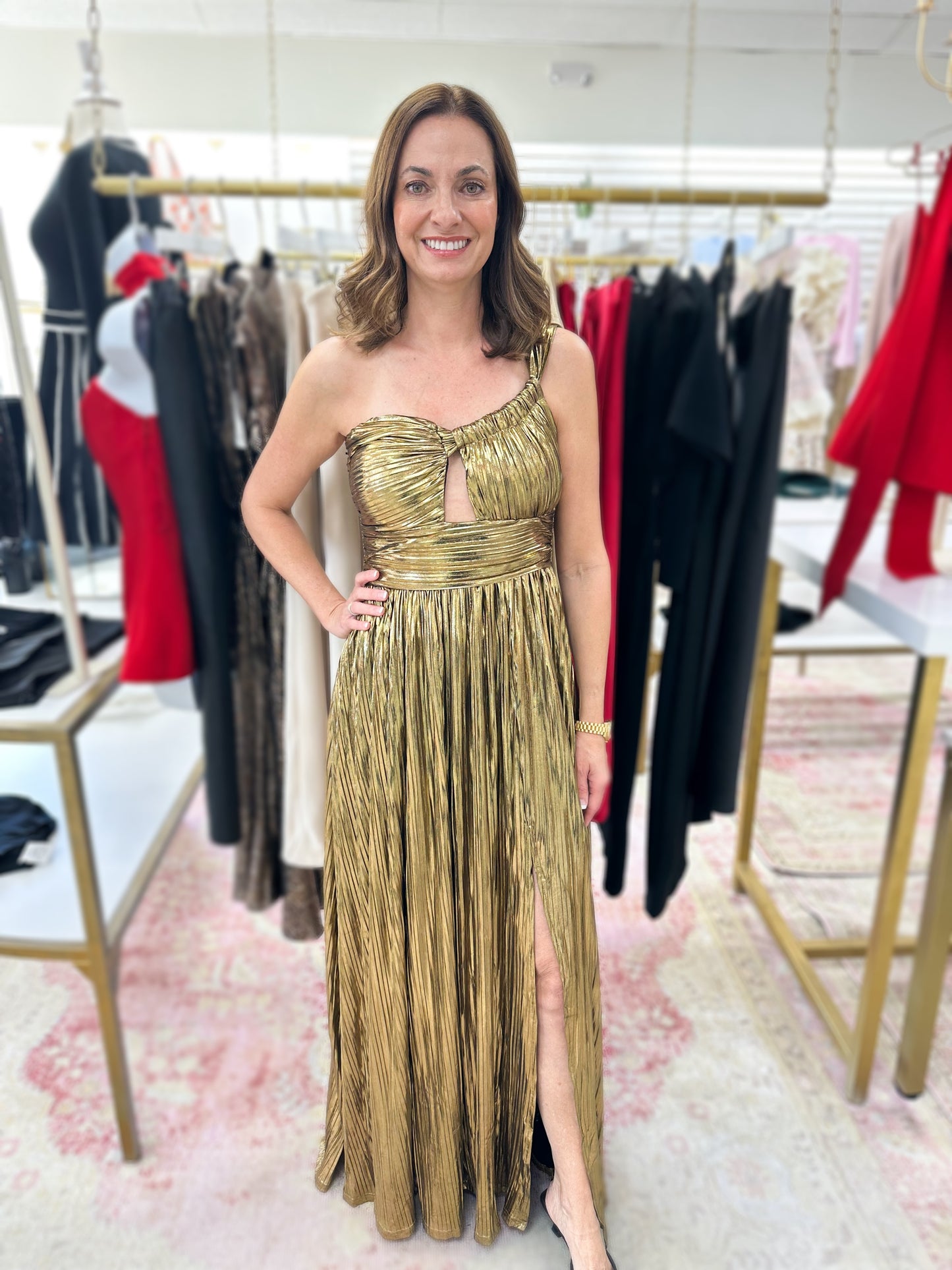 Eden Metallic Gold Dress