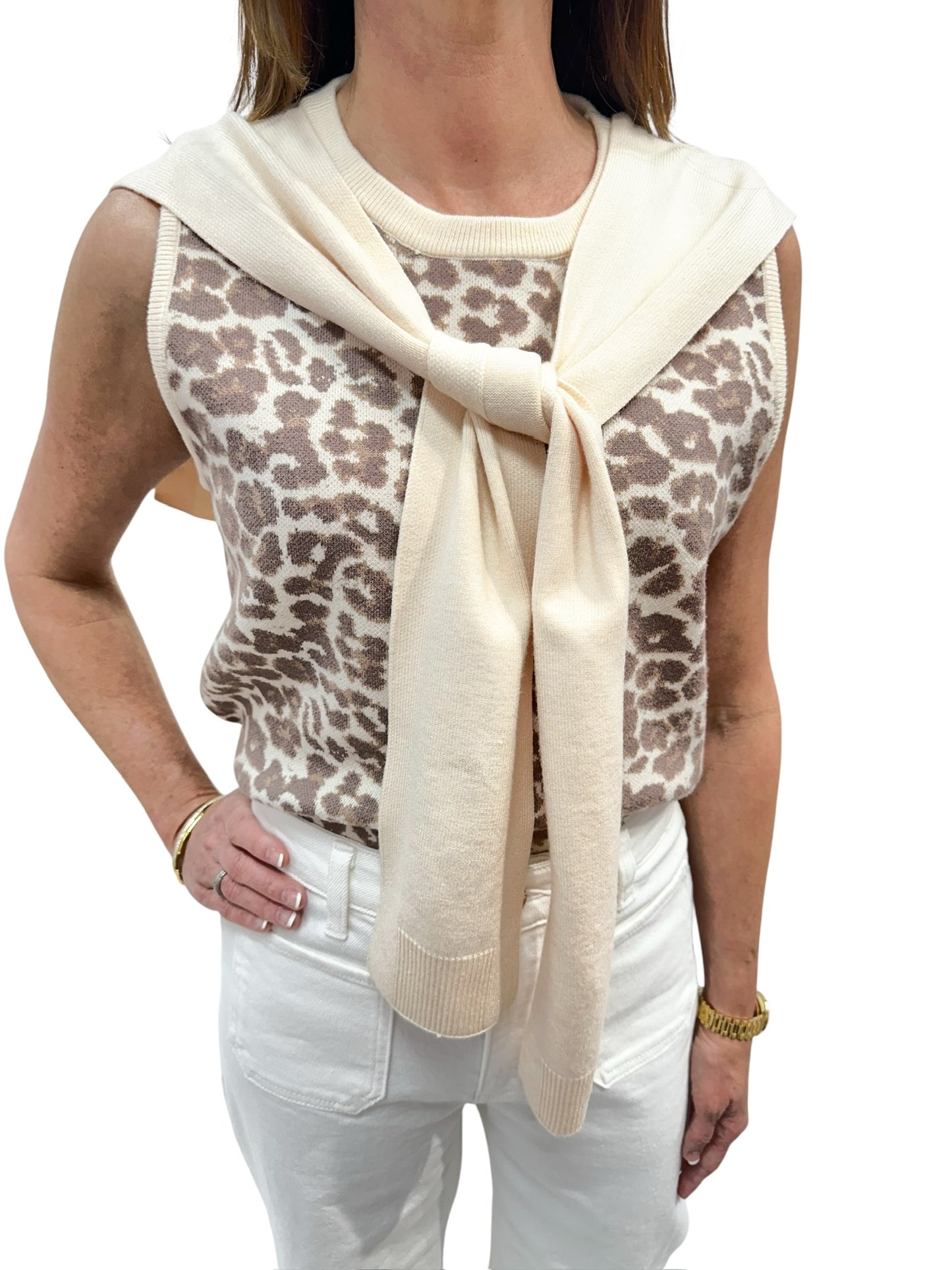 Spot On Leopard Print Knit Top