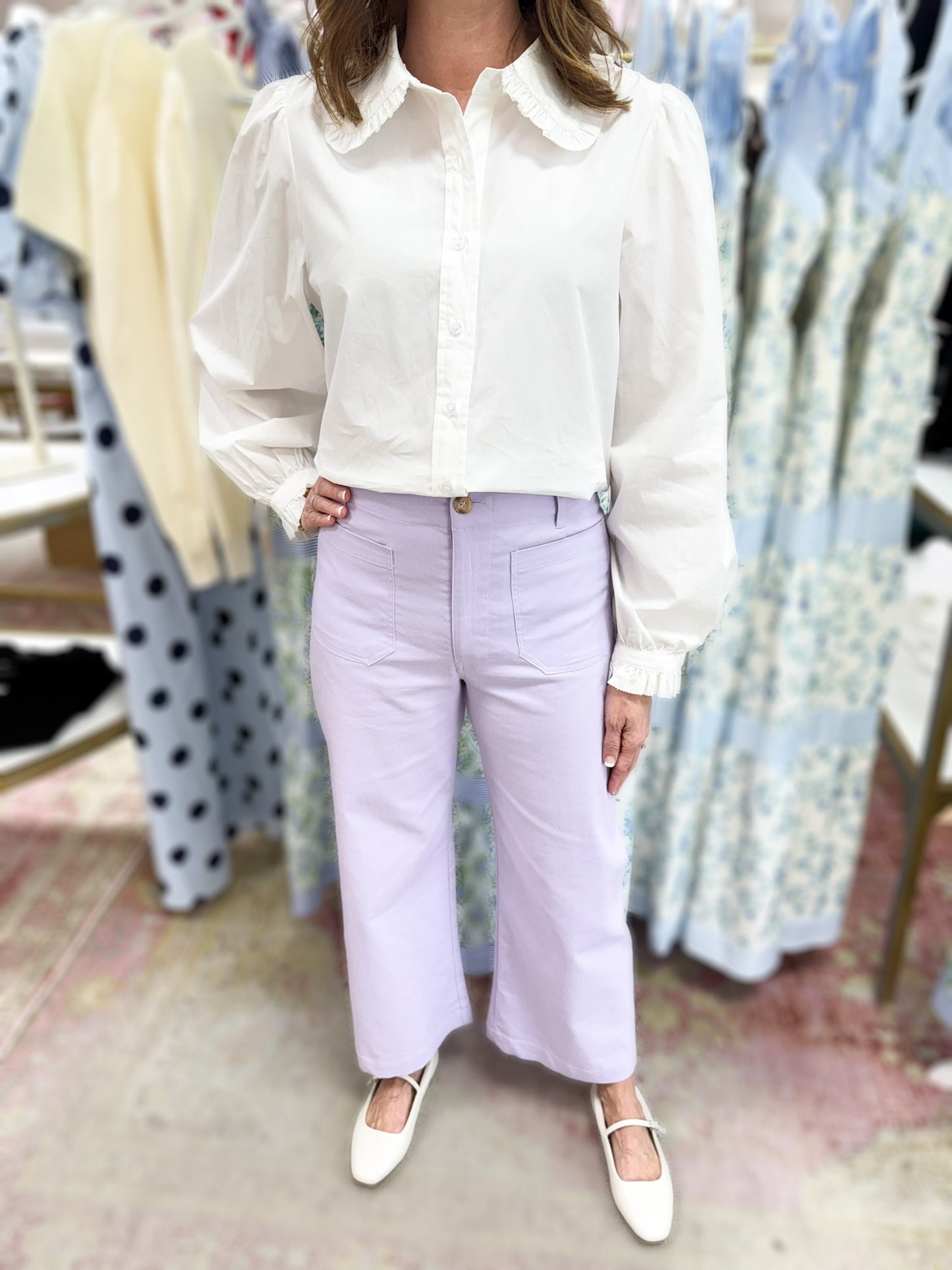 GiGi Lavender Patch Pocket Pants