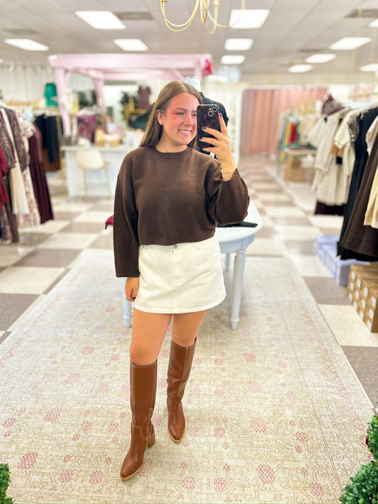 Brown Long-Sleeve Sweater