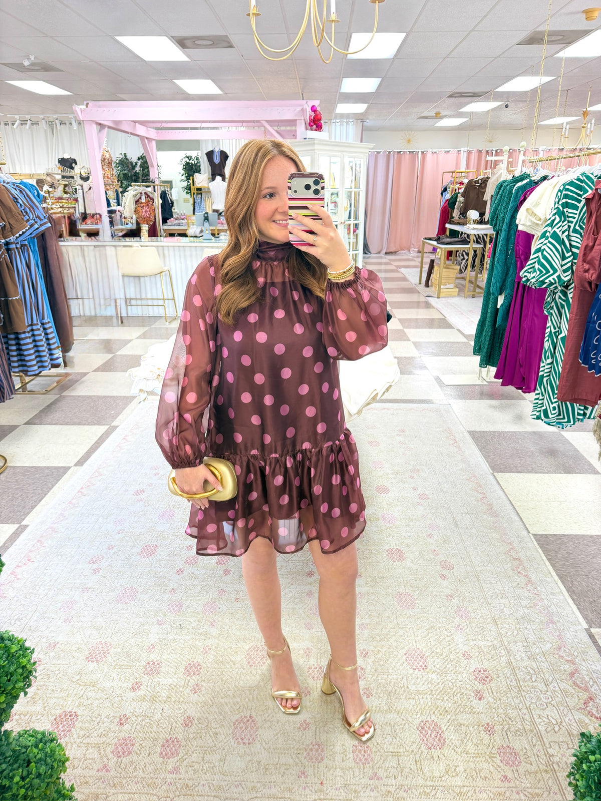Coco & Pink Polka Dot Dress