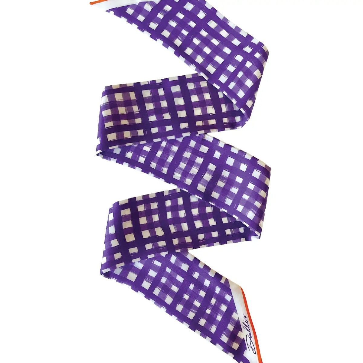 Tailgate Check Twilly in Purple & Orange