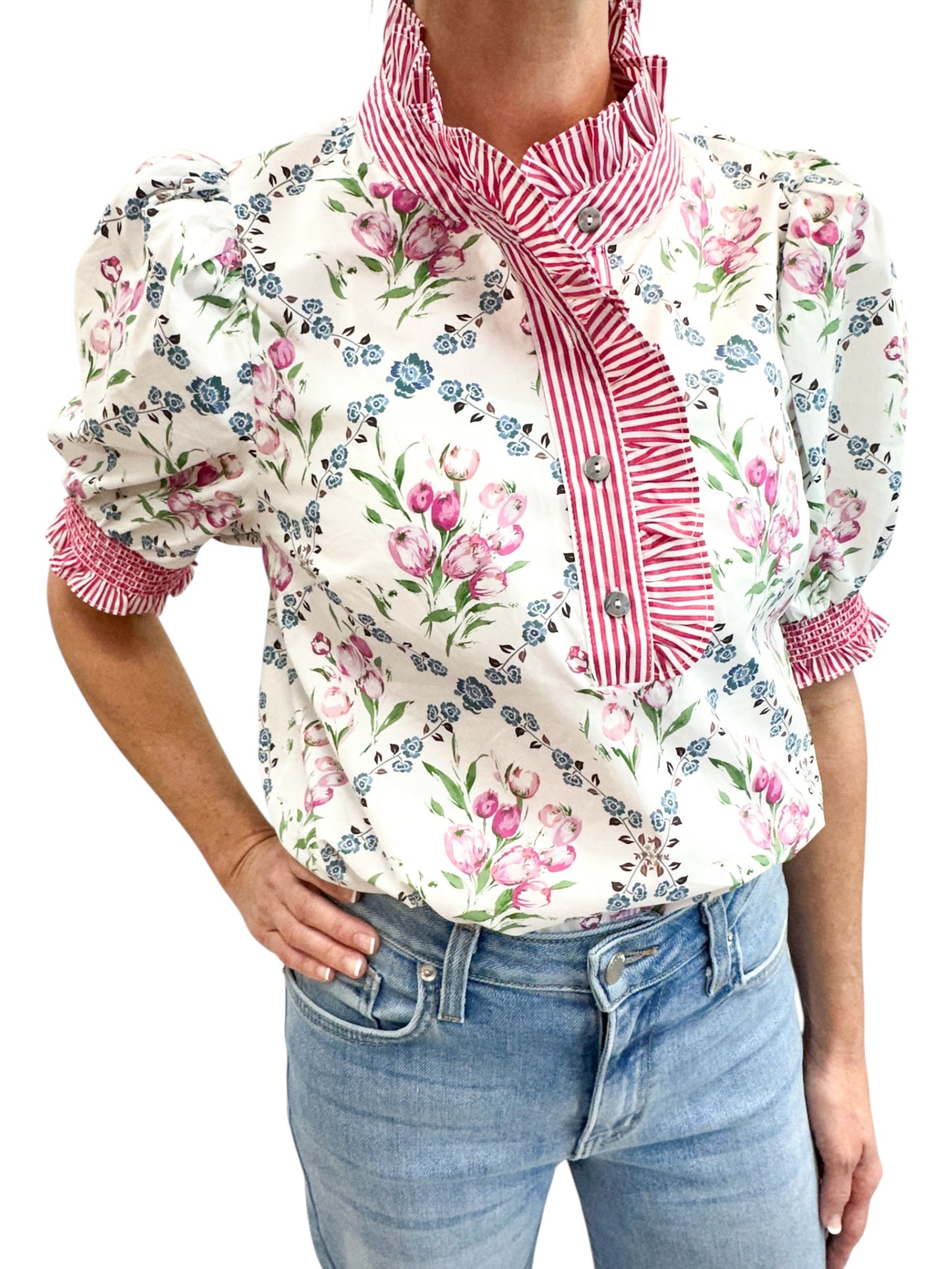 Tulips and Stripes Top