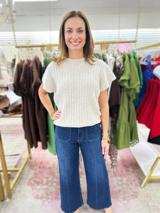 Dark Wash Front Pocket Jeans