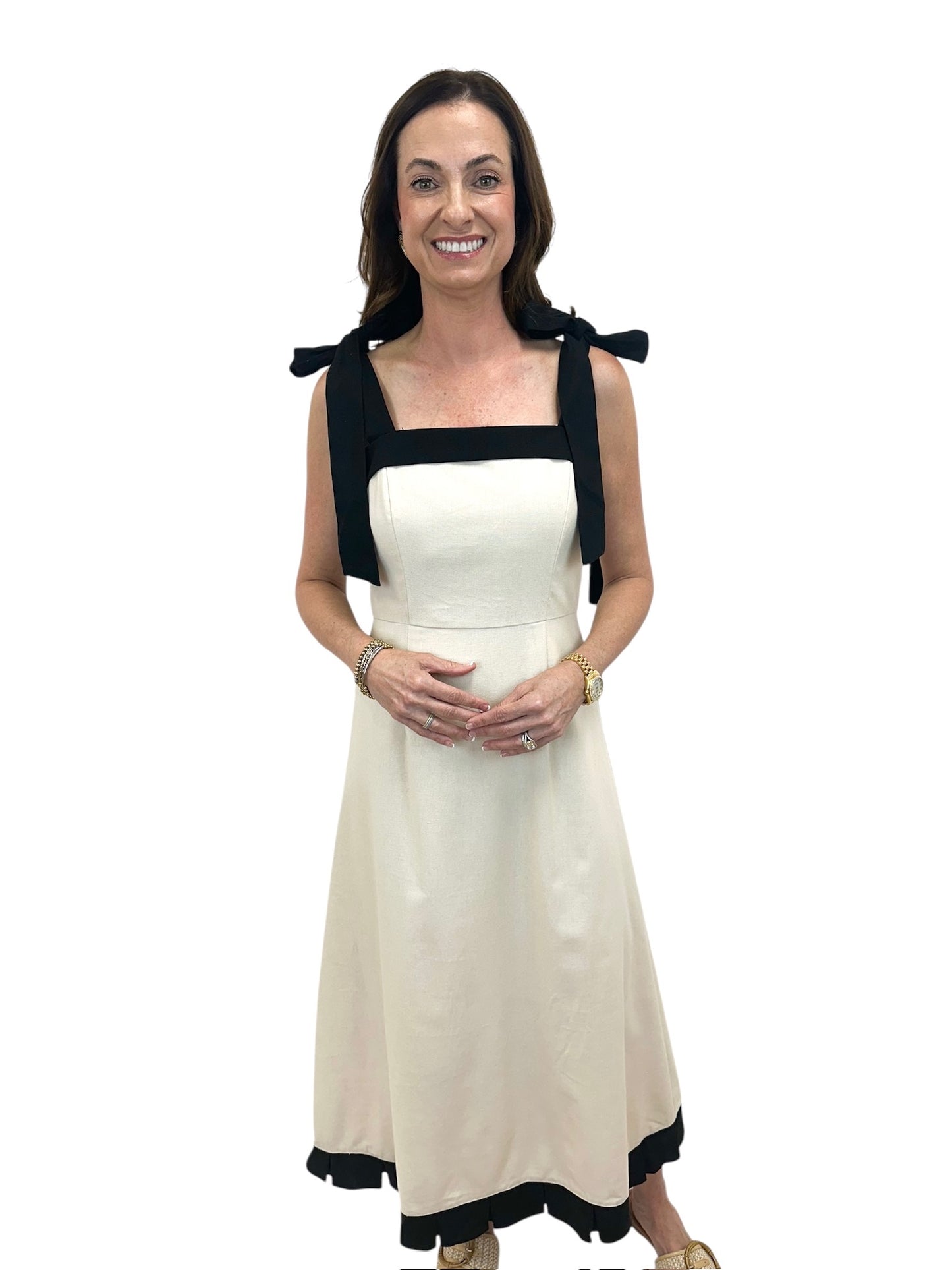 The Black Tie Midi Dress