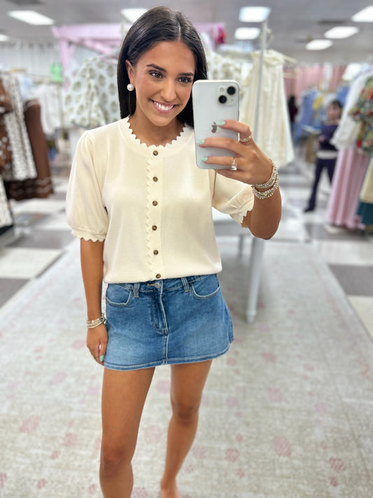 Remy Denim Mini Skort