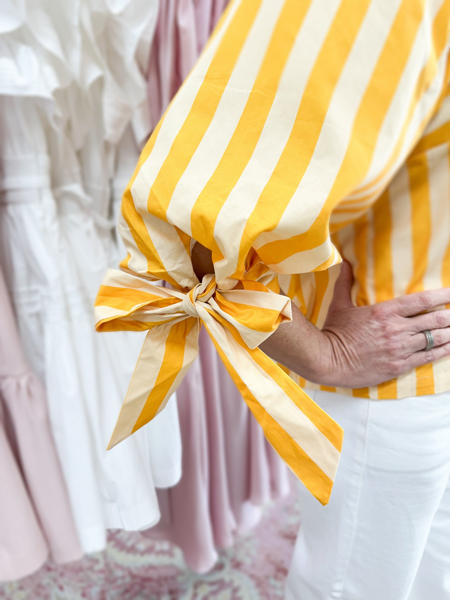 Catherine Striped Top (Gold)