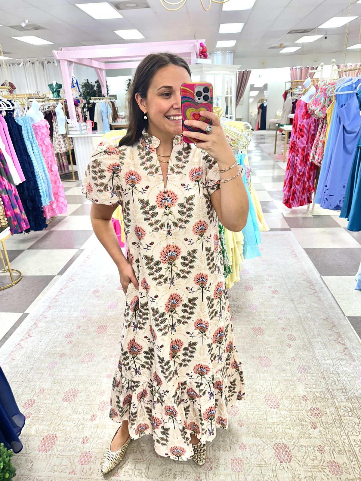 Autumn Blooms Midi dress