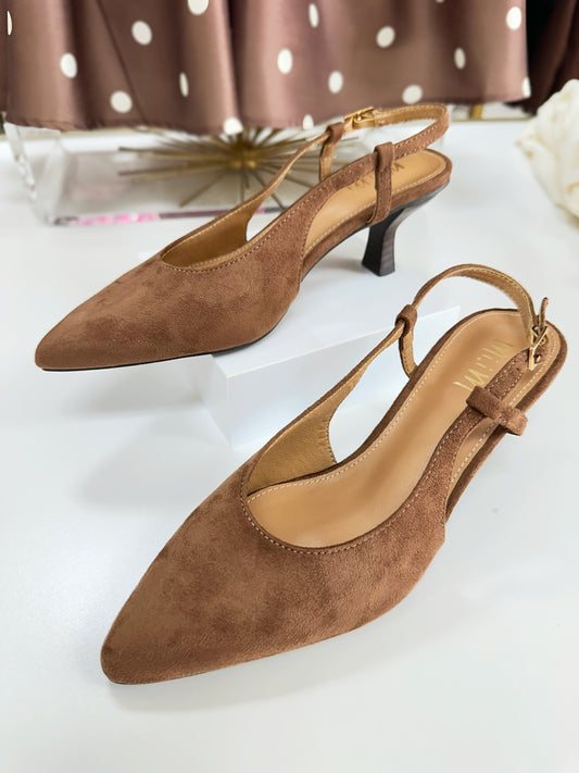 Brown Suede Heels