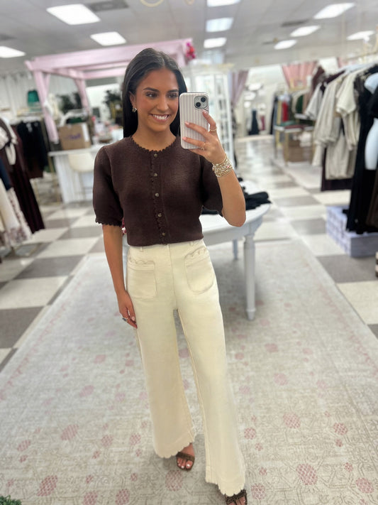 Kami Sweater Top (Brown)